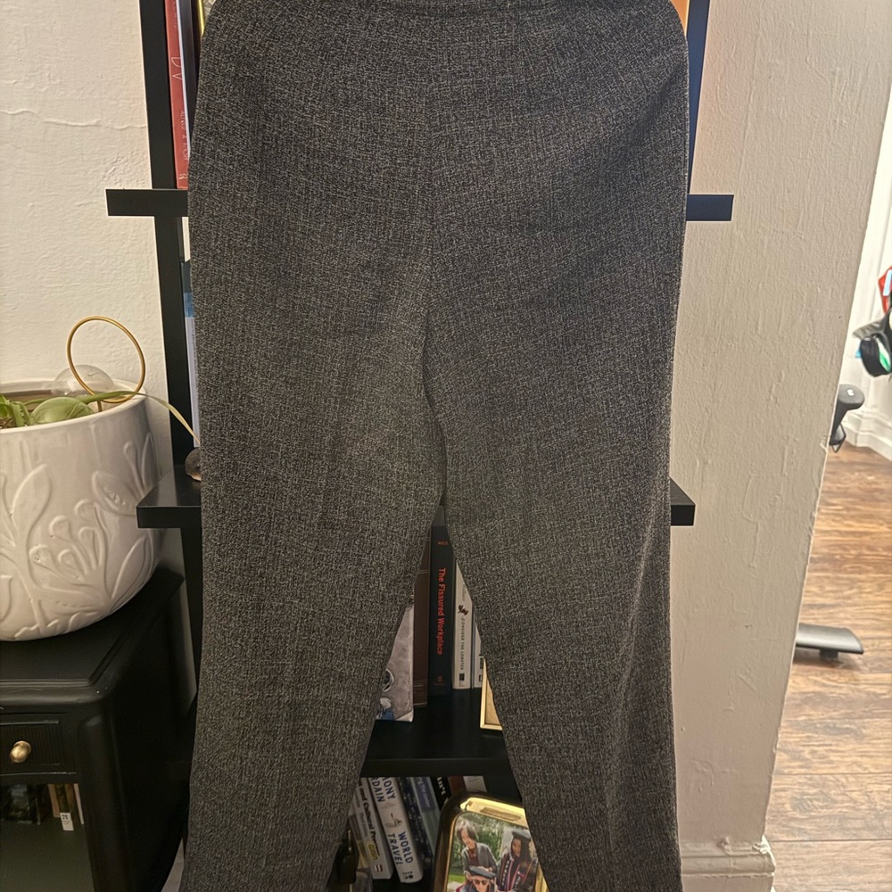Bill Blass Charcoal Textured Suit Pants - Picture 3 of 3